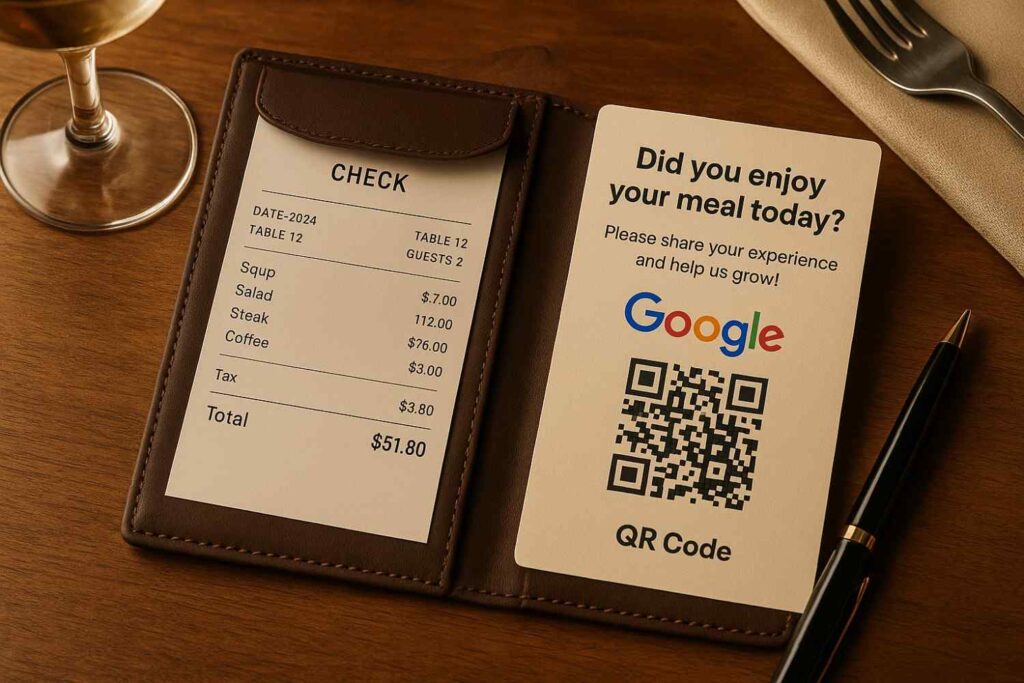 restaurant google review card